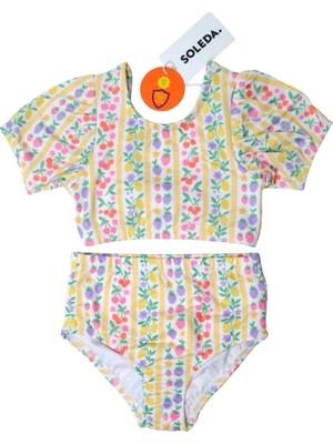 Soleda Uv Korumalı Meyveli Kız Bebek Çocuk Bikini Fruits