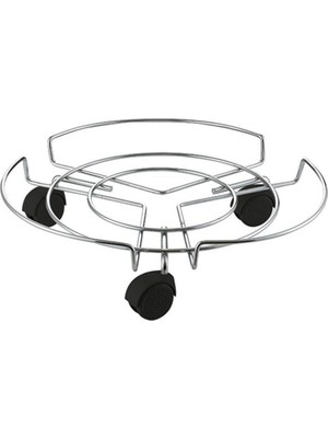 MiraLive Damacana Altlığı Taşıyıcı Tüp Saksı Damacana Altlığı Tekerlekli Taşıma Aparatı Krom T