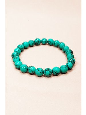 MiraLive Turkuaz Doğal Taş Bileklik Kutulu