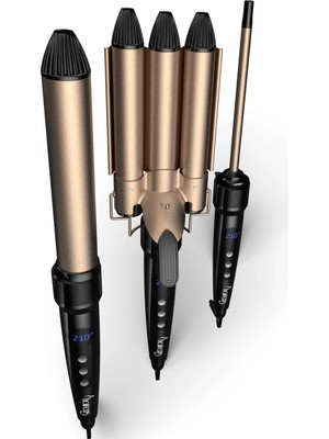 Hairens HRS-960 4 Parça Saç Şekillendirme Seti 25 mm Seramik Maşa ile 12 Isı Kademesi ve Hızlı Isınma