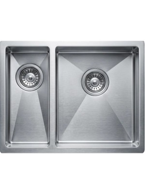 Livinox 10_344017R10 34X40X17 cm 1,5 Gözlü Damlalıksız Polisajlı Küçük Göz Solda Paslanmaz Çelik Eviye