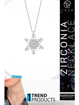 Swarovski Taşlı Gümüş Kartanesi Kadın Kolye