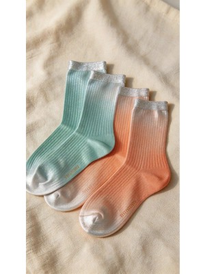 Katia & Bony Kadın 2'li Paket Parlak Simli Soket Çorap