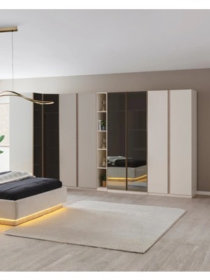 Velura Home & Living Flora 8 Kapaklı (Köşe) Dolap & Gardırop