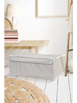 Meleni Home Kapaklı Çok Amaçlı Hurç Saklama Kutusu Organizer Baza 50 x 40 x 19 cm