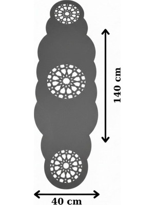 Grand Fine Art 4+1 Adet Deri Amerikan Servis+Runner Set (4 Amerikan Servis -1 Runner )