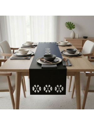 Grand Fine Art 4+1 Adet Deri Amerikan Servis+Runner Set (4 Amerikan Servis -1 Runner )