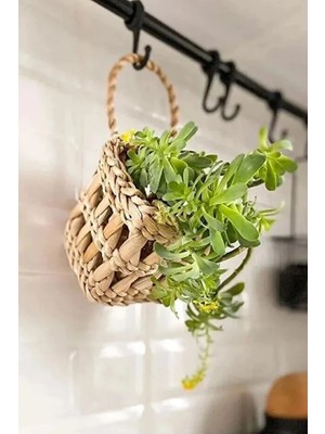 Mien Home Çok Amaçlı Sepet / Askı Sepet Dekoratif Hasır Sepet / Duvar Sepet 10X10CM