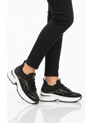 Guja Siyah Anorak Hafif Taşlı Kadın Casual Ayakkabı 26Y303 G