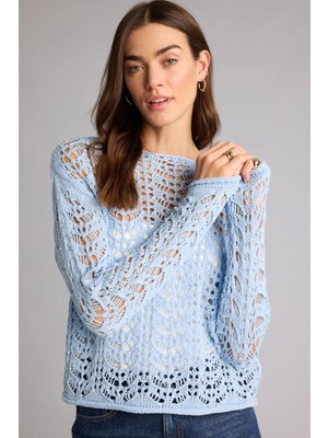 DeFacto Regular Fit Kayık Yaka Triko Kazak F7079AX26SP