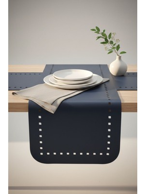 Grand Fine Art 4+1 Adet Deri Amerikan Servis+Runner Set (4 Amerikan Servis -1 Runner )