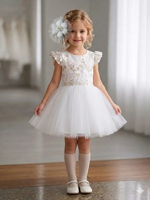 Nakışlı Kız Cocuk Elbıse