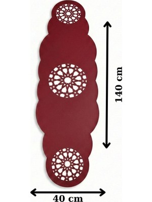 Grand Fine Art 4+1 Adet Deri Amerikan Servis+Runner Set (4 Amerikan Servis -1 Runner )