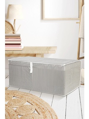 Meleni Home Kapaklı Çok Amaçlı Hurç Saklama Kutusu Organizer Mega Plus 70 x 40 x 30 cm