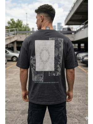 Tarz Cool Oversize Erkek Tişört Baskılı Pamuklu Rahat Kesim Streetwear Yazlık Basic T-Shirt