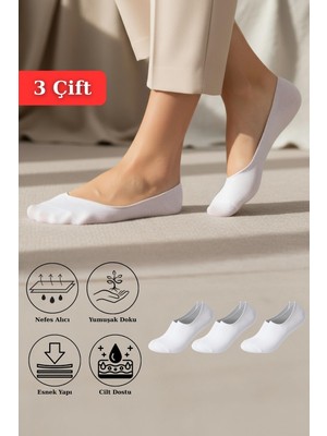 Beyaz 3'lü Babet Çorap 1020