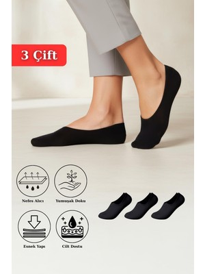 Siyah 3'lü Babet Çorap 1020