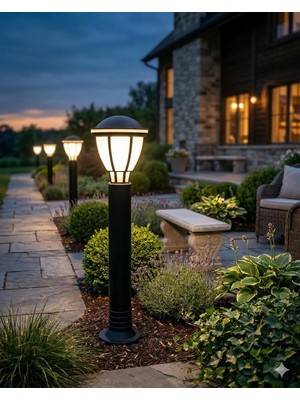 Ucuz Geldi Bahçe Lambaları Kupa Direk Zita Bahçe Aydınlatma Armatürü 80 Cm Bahçe Lambası