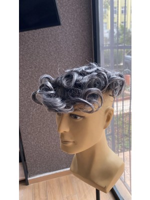 Handmade %100INSAN Sacı Protez SAC6X10CMÖLÇÜ %80 Beyazlı Model