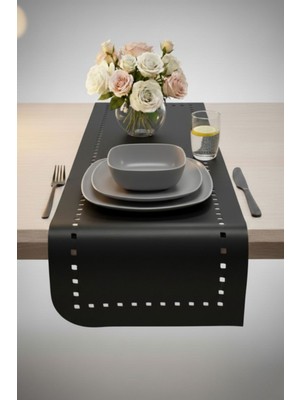 Grand Fine Art 4+1 Adet Deri Amerikan Servis+Runner Set (4 Amerikan Servis -1 Runner )