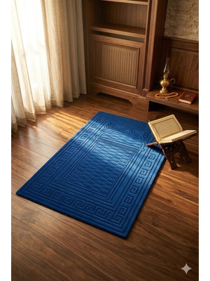 Miabella Home Seccade Diz Ağrıtmayan Kadife Kaymaz Taban Kabartmalı, Işlemeli, Özel Yumuşak Taban %100 Pamuk