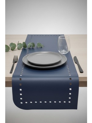 Grand Fine Art 4+1 Adet Deri Amerikan Servis+Runner Set (4 Amerikan Servis -1 Runner )