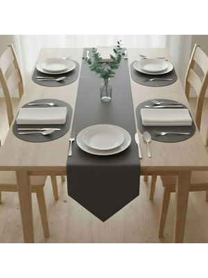 Grand Fine Art 4+1 Adet Deri Amerikan Servis+Runner Set (4 Amerikan Servis -1 Runner )