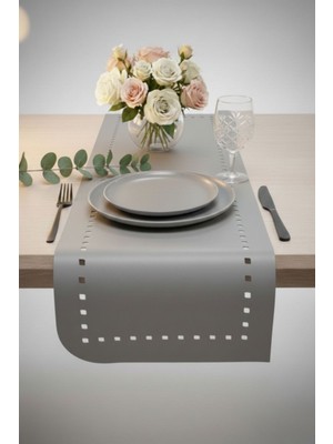 Grand Fine Art 4+1 Adet Deri Amerikan Servis+Runner Set (4 Amerikan Servis -1 Runner )