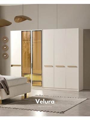 Velura Home & Living Bern 6 Kapaklı Gardırop - Reflekte Cam
