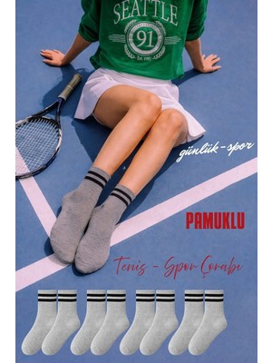 Lüx Kral Patik Çorap Yaz İçin Nefes Alabilir Pamuklu 12 Çift Çizgili Desen