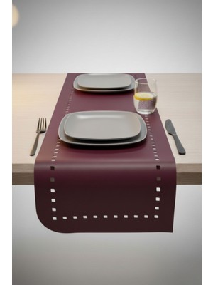 Grand Fine Art 4+1 Adet Deri Amerikan Servis+Runner Set (4 Amerikan Servis -1 Runner )