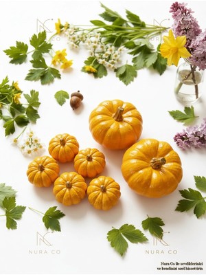 🌸 Masana Baharı Getir – Dekoratif Kabak Seti 8'li | 2 Orta + 6 Mini | Masa & Ev Dekoru Hediye