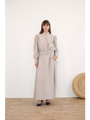 Molly Nelly Kadın Uzun Jile Elbise Ceket Takım