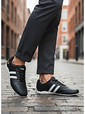 KAFKASLAR AYAKKABI Ince Taban Ortopedik Çizgi Detaylı Erkek Günlük Spor Sneaker Ayakkabı