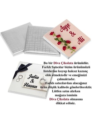 Blackeye Chocolate Söz Nişan Nikah Çikolatası 200 Adet Madlen Çikolata Gümüş