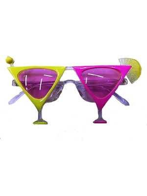 Aydogan's Sarı Pembe Renk Martini Parti Gözlüğü