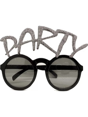 Aydogan's Gümüş Simli Party Yazılı Parti Gözlüğü Show 15X7 cm