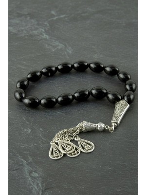 Marsilyan Oval Kesim Cam Tesbih Ürün Boyu 10*14 mm