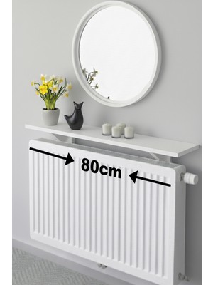 Feyza Design Beyaz Renk Petek Üstü Raf 79 cm - Şık ve Pratik Antre Dekorasyonu