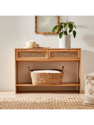 Feyza Design Lacivert Ahşap Çekmeceli Modern Dresuar - 80 cm Yükseklik