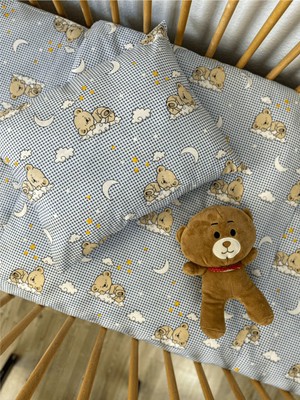 Ozz Baby %100 Pamuk Ranforce Lastikli Bebek Çarşafı (70X120X15)(60X110X20) yastık kılıfı (35x45) PARK Yatak Çarşafı