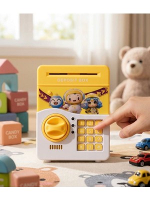 WİderMarkt Şifreli Atm Kumbara Otomatik Para Çeken Işıklı Sesli Elektronik Kasa / Oyuncak Kumbara