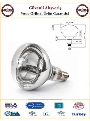 Şavk Isıtıcı Ampul - Kümes Hayvanları İçin İnfrared Kızılötesi Isıtıcılı Şeffaf Lamba - 150 Watt