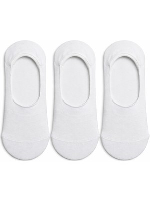 QUALITY WALKING 3'lü Unisex Pamuklu Dikişsiz Babet Çorap Silikon Topuklu Çıkmayan Kayma Yapmayan