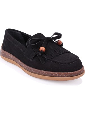 Dagoster DZA07-8892001 Siyah Günlük Ortopedik Düz Taban Spor Kadın Babet