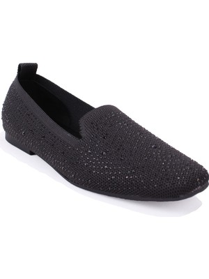 Dagoster DZA07-131751 Siyah Triko Günlük  Kadın Babet Ayakkabı