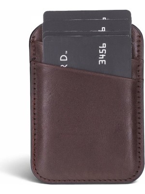 BloominBag Linea Fit cc Deep Espresso Leather Magsafe Card Holder