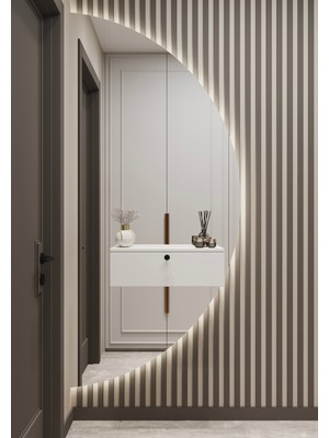 Feyza Design Beyaz Mdf Dresuar - 60 cm Genişlik ve 20 cm Yükseklik
