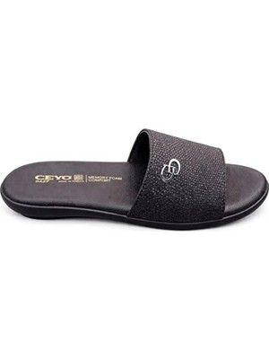 Ceyo 9827-31 Kadın Terlik - Siyah