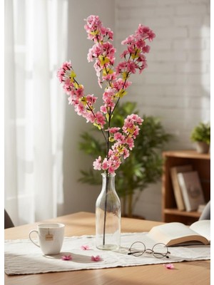 Nettenevime Yapay Çiçek Pembe Bahardalı Japon Kiraz Çiçeği Erik Dalı 85*30CM Uzun Vazo Çiçeği